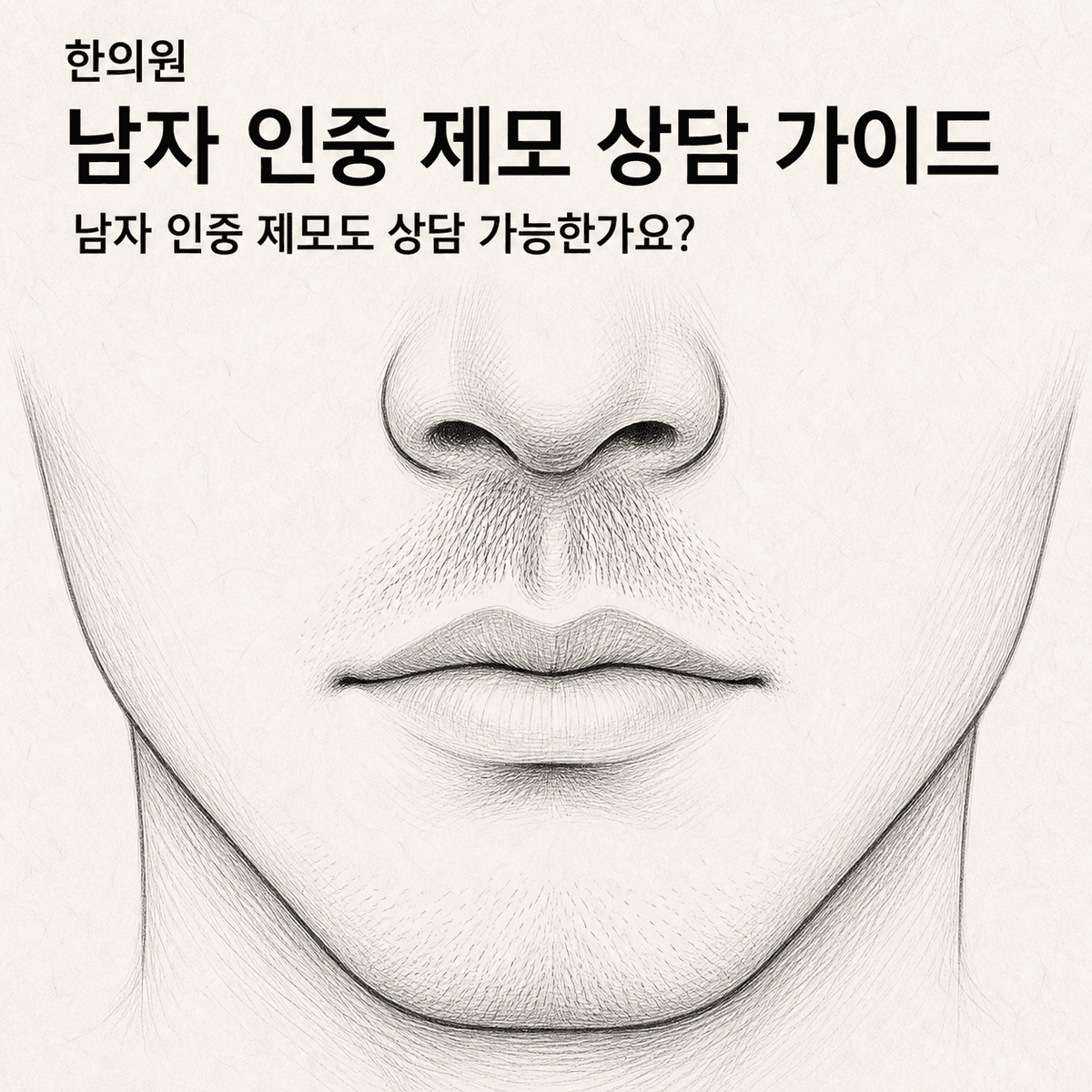 광주 한의원 남자 인중 제모 상담 가이드 핵심 정보 이미지