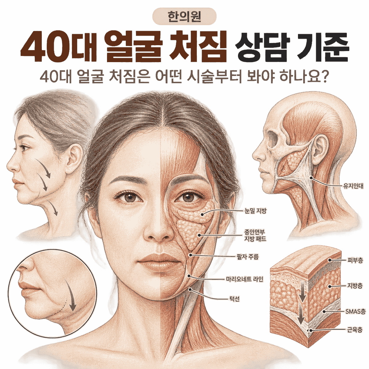 광주 한의원 40대 얼굴 처짐 상담 기준 핵심 정보 이미지
